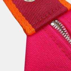 مملوكة مسبقًا Hermes Pink Red Small Toile Bride A Brac Case