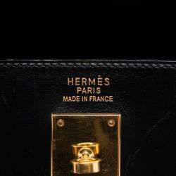مملوكة مسبقًا حقيبة هيرمس كيلي سيلير 35 جلد بيدر أسود