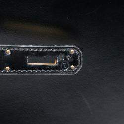 مملوكة مسبقًا حقيبة هيرمس كيلي سيلير 35 جلد بيدر أسود