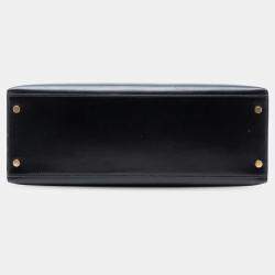 مملوكة مسبقًا حقيبة هيرمس كيلي سيلير 35 جلد بيدر أسود