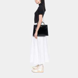 مملوكة مسبقًا حقيبة هيرمس كيلي سيلير 35 جلد بيدر أسود