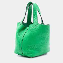 Pre Owned Hermes Green Clemence Picotin Lock 18