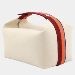 Pre Owned حقيبة هيرمس تول بريد أ برك بفيليون كبيرة بيج أحمر