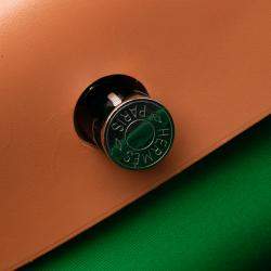 مملوكة مسبقًا Hermes Brown Green Toile Herbag Zip 31