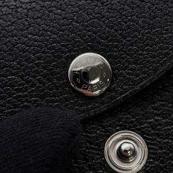 Pre Owned Hermes Calvi Duo Black Chevre Myzore Goatskin