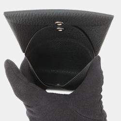 Pre Owned Hermes Calvi Duo Black Chevre Myzore Goatskin