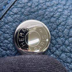 Pre Owned Hermes Neo Garden Blue De Prusse Negonda Leather Size 23