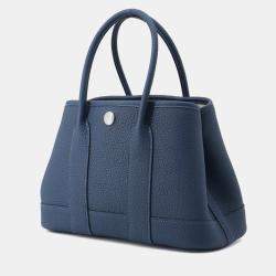 Pre Owned Hermes Neo Garden Blue De Prusse Negonda Leather Size 23