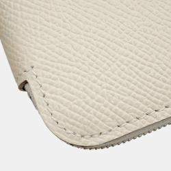 Pre Owned محفظة هيرمس أزاب كومباكت سيلك إن كراي إيبسوم