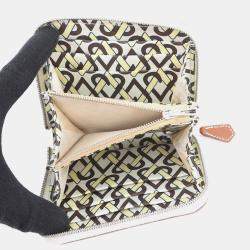 Pre Owned محفظة هيرمس أزاب كومباكت سيلك إن كراي إيبسوم