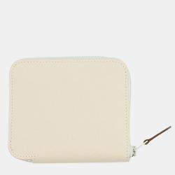 Pre Owned محفظة هيرمس أزاب كومباكت سيلك إن كراي إيبسوم