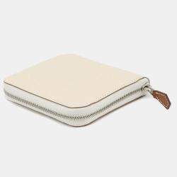 Pre Owned محفظة هيرمس أزاب كومباكت سيلك إن كراي إيبسوم