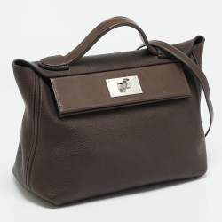 مملوكة مسبقًا Hermès 24/24 29 Palladium Finish Ebene Barenia Faubourg Top Handle Bag