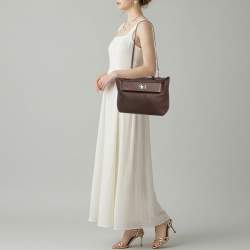 مملوكة مسبقًا Hermès 24/24 29 Palladium Finish Ebene Barenia Faubourg Top Handle Bag