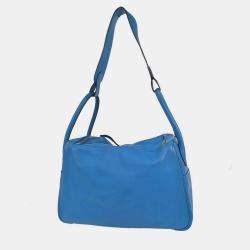 مملوكة مسبقًا Hermes Blue Zanzibar Evercolor Lindy 34 Shoulder Bag