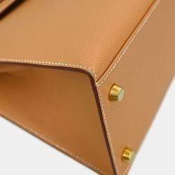مملوكة مسبقًا Hermes Natural Courchevel Kelly 32 Sellier 2way Handbag