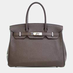 Pre Owned حقيبة هيرمس بيركين 30 غري توغو روتورنه