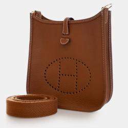 مملوكة مسبقًا حقيبة هيرمس إيفلين كليرونس بني 16 ت.ب.م