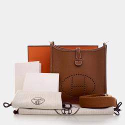 مملوكة مسبقًا حقيبة هيرمس إيفلين كليرونس بني 16 ت.ب.م