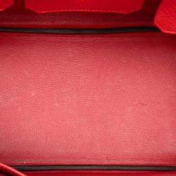مملوكة مسبقًا Hermes Red Clemence Birkin Retourne 30