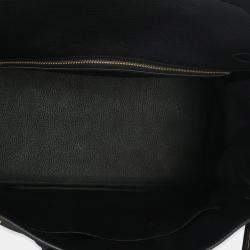 Pre Owned حقيبة هيرمس بيركين 35 جلد توغو أسود إكسسوار ذهبي وردي