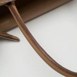 Pre Owned Hermes Birkin 35 Palladium Finish Tabac Camel Taurillon Clemence Leather Tote