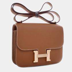 مملوكة مسبقًا Hermes Brown Mini Epsom Constance III 18