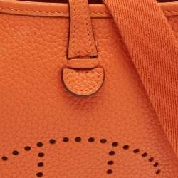 Pre Owned حقيبة هيرمس إيفلين TPM  جلد تشوكيليت كليمنس