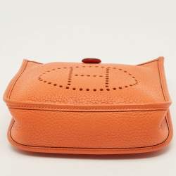 Pre Owned حقيبة هيرمس إيفلين TPM  جلد تشوكيليت كليمنس