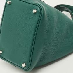 Pre Owned Hermes Picotin Lock 18 Vert Vertigo Taurillon Clemence Leather Tote