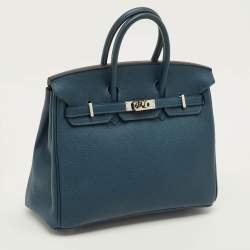 Pre Owned حقيبة يد توتس هيرمس بيركين 25 جلد كولفيرت توغو إكسسوار مطلي بلاديوم