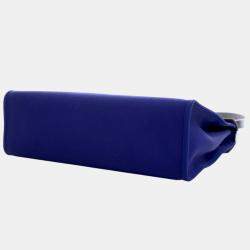 Pre Owned Hermes Blue Toile Herbag Zip 31