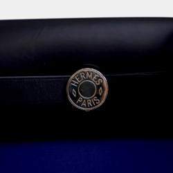 Pre Owned Hermes Blue Toile Herbag Zip 31