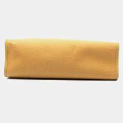 مملوكة مسبقًا Hermes Brown Yellow Toile Herbag Zip 31