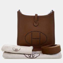 Pre Owned حقيبة هيرميس إيفلين كليمونس بني صغير 16