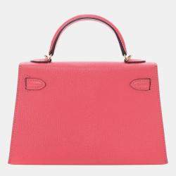 Pre Owned حقيبة هيرمس كيلي ميني شيفر ميسور وردية سولييه 20