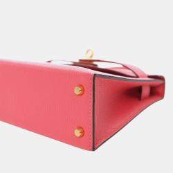 Pre Owned حقيبة هيرمس كيلي ميني شيفر ميسور وردية سولييه 20