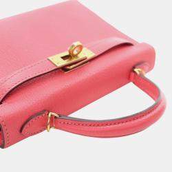 Pre Owned حقيبة هيرمس كيلي ميني شيفر ميسور وردية سولييه 20