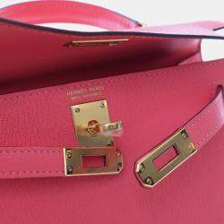 Pre Owned حقيبة هيرمس كيلي ميني شيفر ميسور وردية سولييه 20