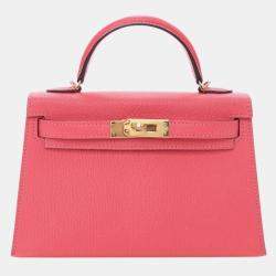 Pre Owned حقيبة هيرمس كيلي ميني شيفر ميسور وردية سولييه 20