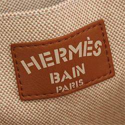 مملوكة مسبقًا Hermes Brown Toile Escale a la Plage Beach Bag