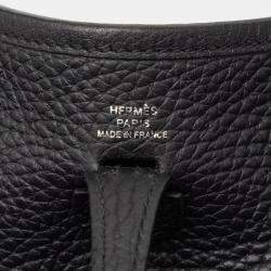 Pre Owned Hermes Black Clemence Evelyne TPM 16
