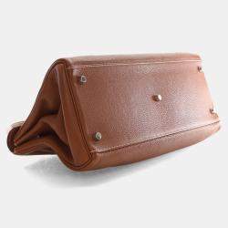 Pre Owned Hermes Gold Clemence Shoulder Kelly 42