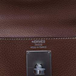 Pre Owned Hermes Gold Clemence Shoulder Kelly 42