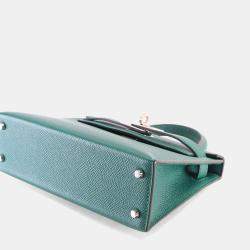 Pre Owned حقيبة هيرمس كيلي ميني 20 إيبسوم مالاكيت