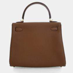 Pre Owned Hermes Brown Alezan Togo Kelly 25