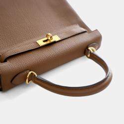 Pre Owned Hermes Brown Alezan Togo Kelly 25