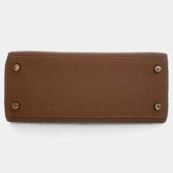 Pre Owned Hermes Brown Alezan Togo Kelly 25