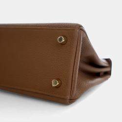 Pre Owned Hermes Brown Alezan Togo Kelly 25