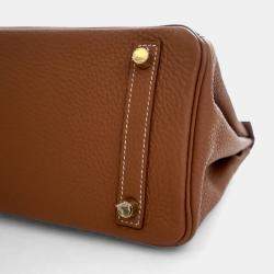 Pre Owned حقيبة هيرمس بيركن 25 جلد توغو ذهبي